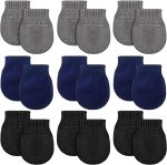 9 Pairs Baby Winter Mittens for 0-6 Months Baby No Scratch Newborn Mittens Glove Infant Warm Glove